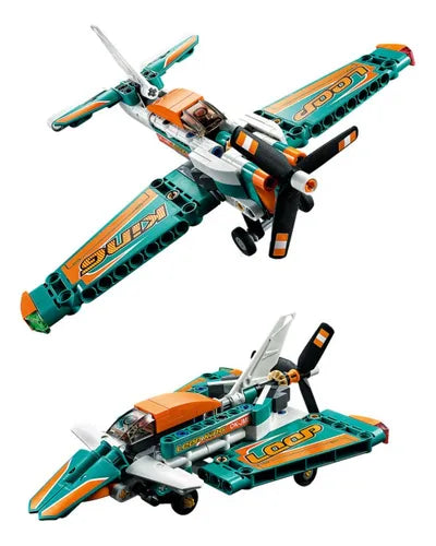 Bloques para armar Lego Technic Race plane 154 piezas en caja